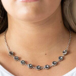 Paparazzi Starlight Social Silver Necklace & Earring Set